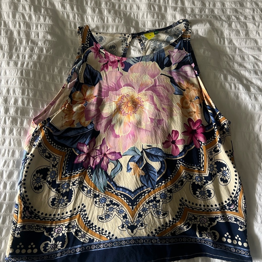 Floral Sleeveless Top - Multicolor